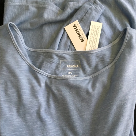 Sonoma Tops - 🆕 SONOMA 3X- light blue peplum style shirt